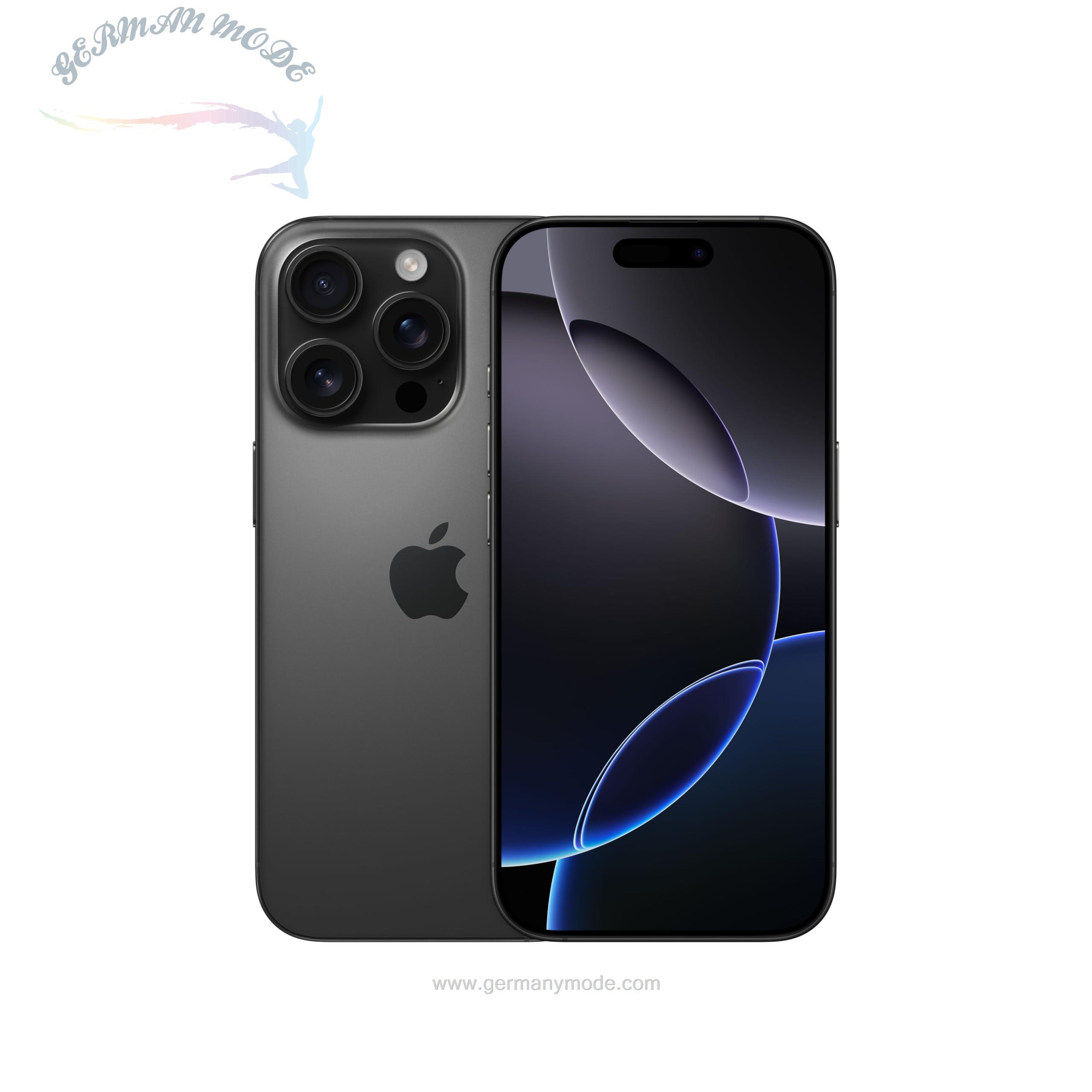گوشی موبایل اپل آیفون 16 پرو Apple iPhone 16 Pro 512GB: تلفن 5G با کنترل های دوربین، 4K 120 فریم در ثانیه Dolby Vision و جهش بزرگ در عمر باتری. با AirPods، Titan Black Titan Black 512GB کار می کند