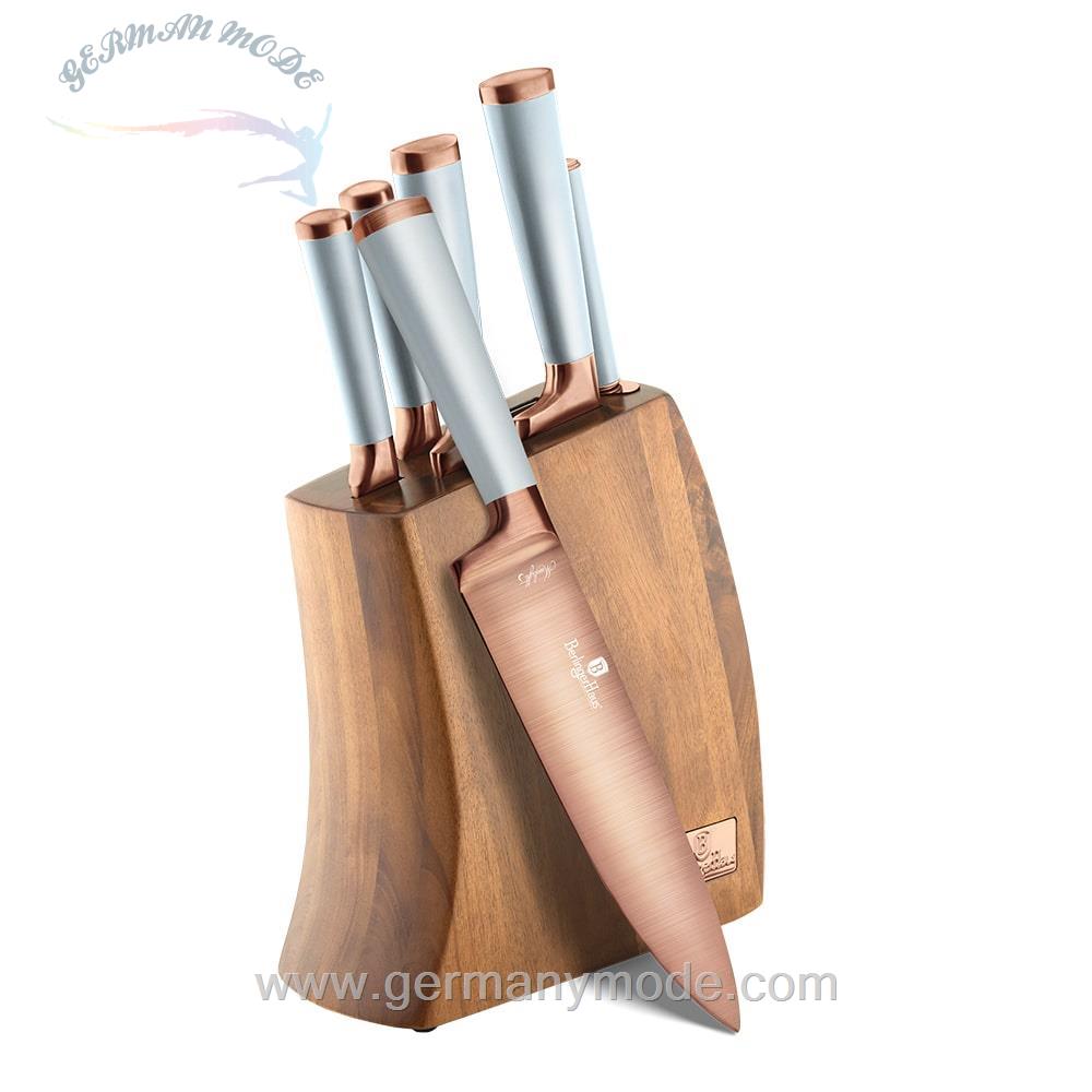 ست چاقو آشپزخانه پایه بامبو برلینگر هاوس مجارستان BERLINGER HAUS KNIFE SET / BAMBOO STANDBH/2646 MOONLIGHT COLLECTION