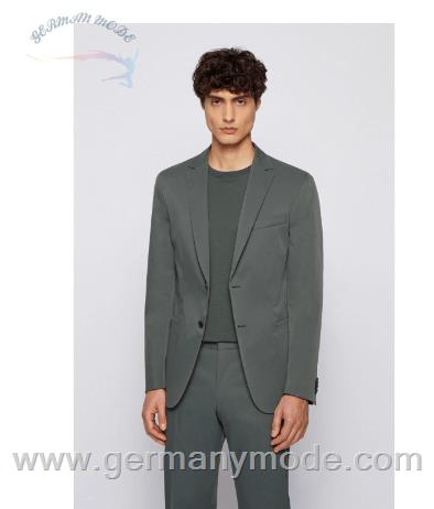 کت تک مردانه هوگو باس آلمان Hugo Boss Slim-Fit aus glattem Gewebe mit partiellem Innenfutter - Nolvay1 50453717 Dunkelgrün