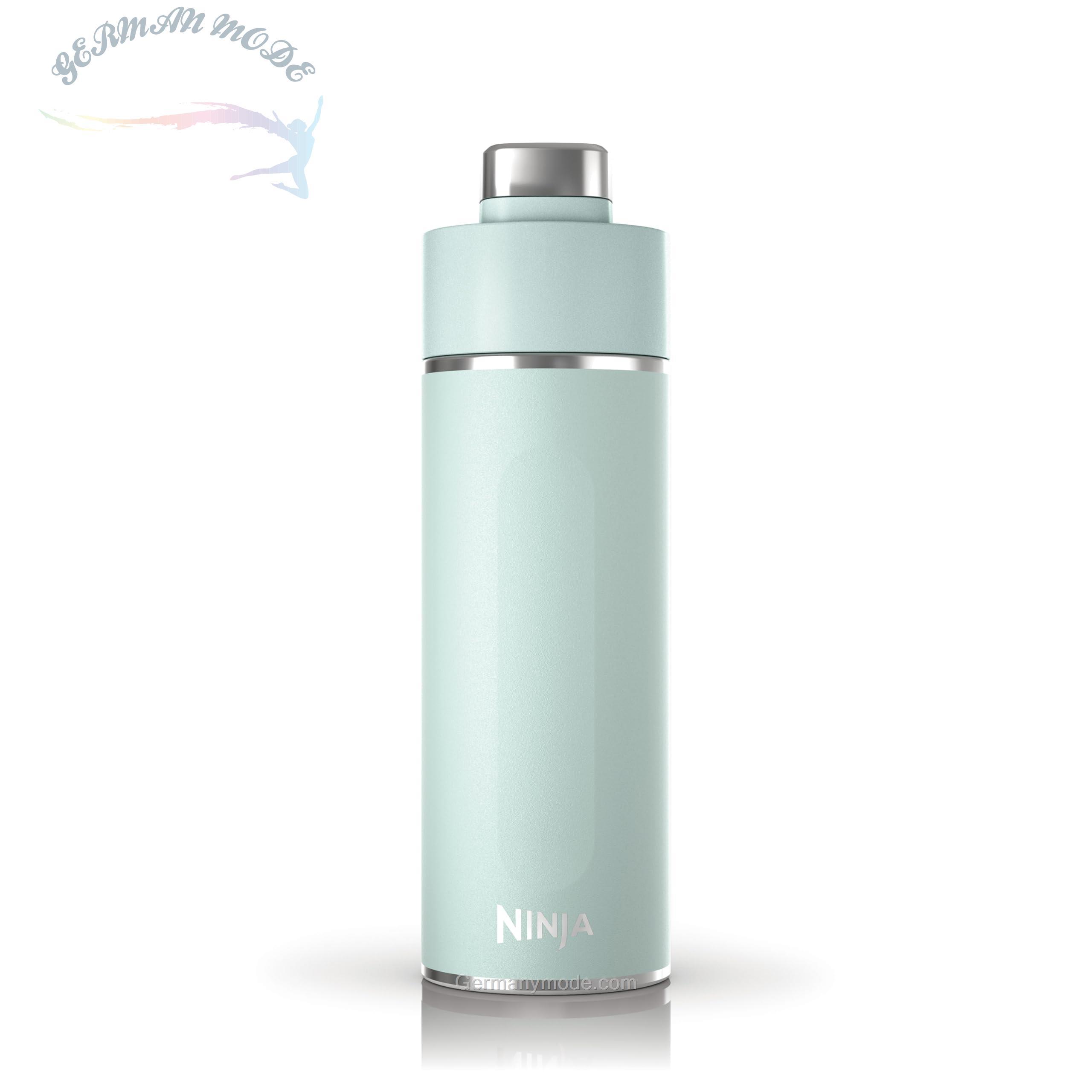 قمقمه آب ماگ حرارتی نینجا آمریکا Ninja DW1801EUUKMT تیرستی، ۵۳۰ میلی‌لیتر، درب ضد نشت، برای نوشیدنی‌های گازدار، گرم و سرد، ماگ مسافرتی با عایق سه‌گانه، نعناعی