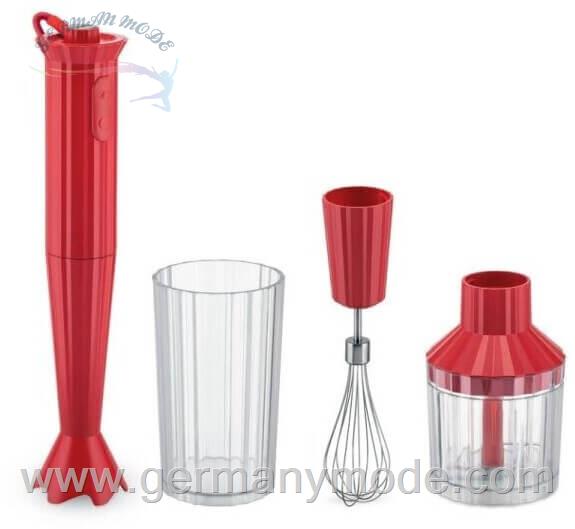 گوشت کوب برقی السی ایتالیا Alessi Plisse Stabmixer-Set 4-tlg. rot