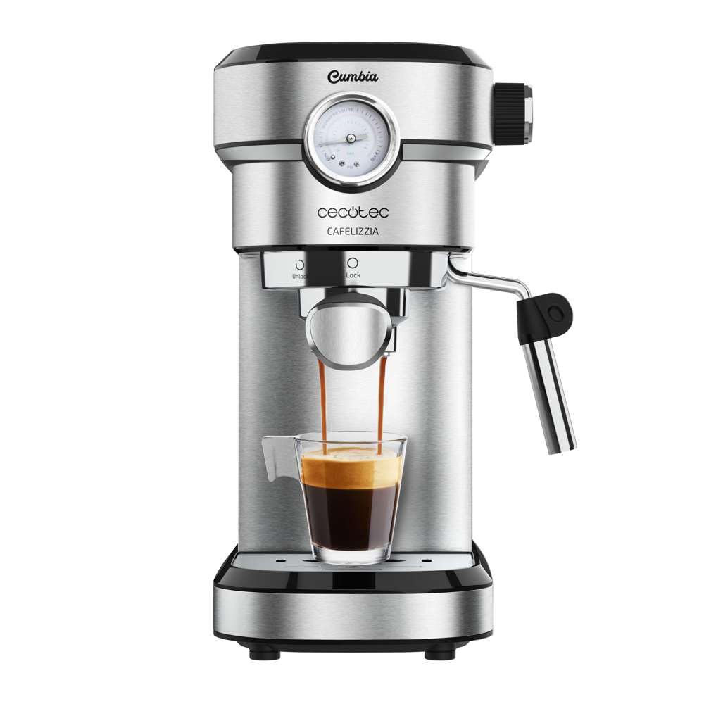 اسپرسو ساز سکوتک اسپانیا Cecotec، اسپرسو و کاپوچینو، Cafelizzia 790 Steel Pro. ۱۳۵۰ وات، فشارسنج، سیستم ترموبلاک، فشار ۲۰ بار، حالت اتوماتیک برای ۱-۲ فنجان قهوه، نازل بخار چرخان، ۱.۲ لیتر، استیل ضد زنگ