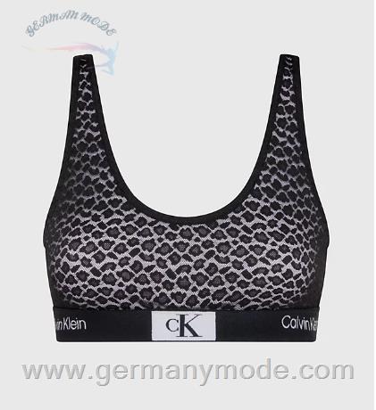 نیم تنه زنانه کلوین کلین آمریکا Calvin Klein Spitzenbesetzte Bralette CK96 Black 000QF7233EUB1