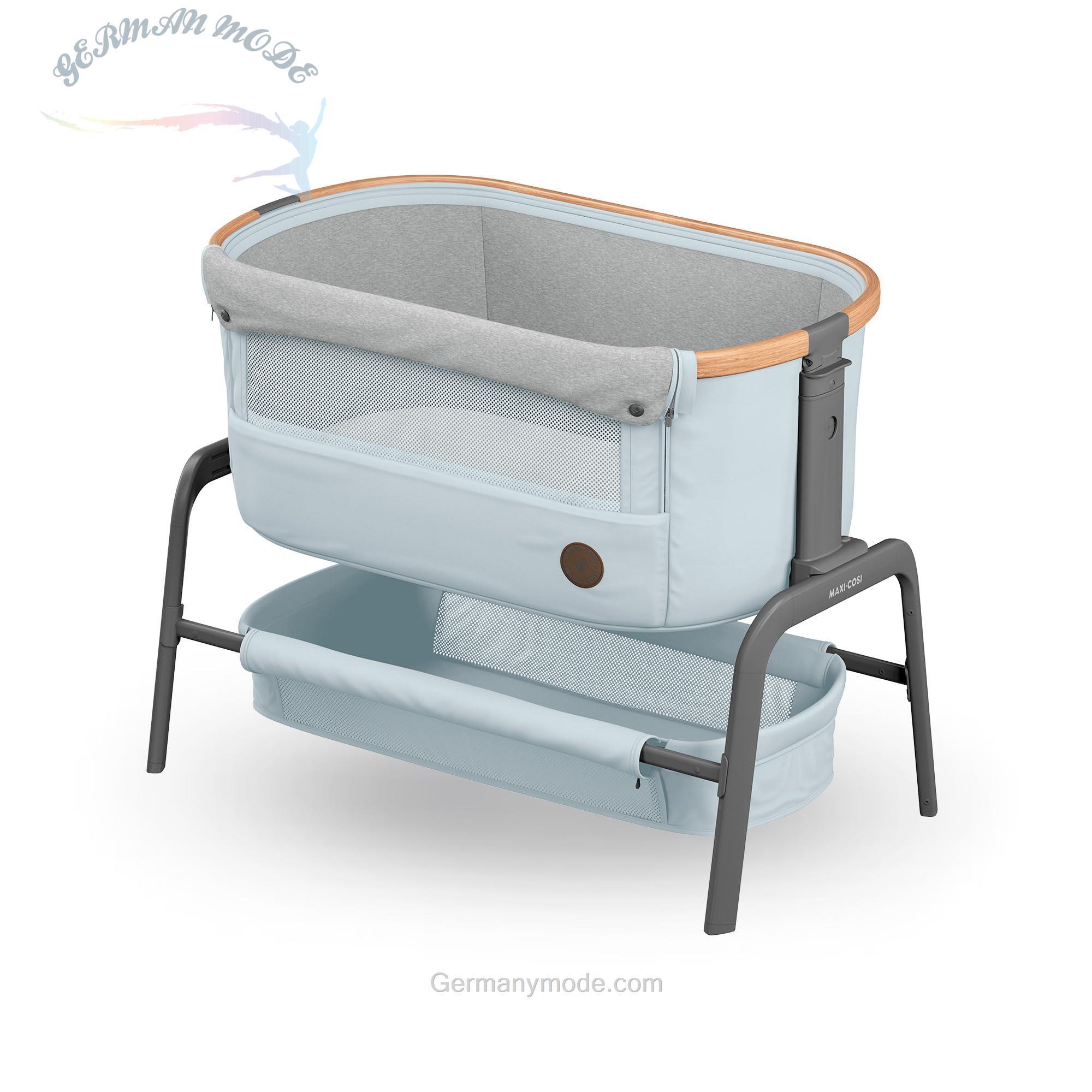 تخت خواب نوزاد ماکسی کوزی آلمان Maxi-Cosi Iora، تخت خواب مشترک تاشو، 0-6 ماه، حداکثر. 9 کیلوگرم، 4 حالت خوابیده و 5 سطح ارتفاع، فشار آسان، تشک راحت، سبد بزرگ