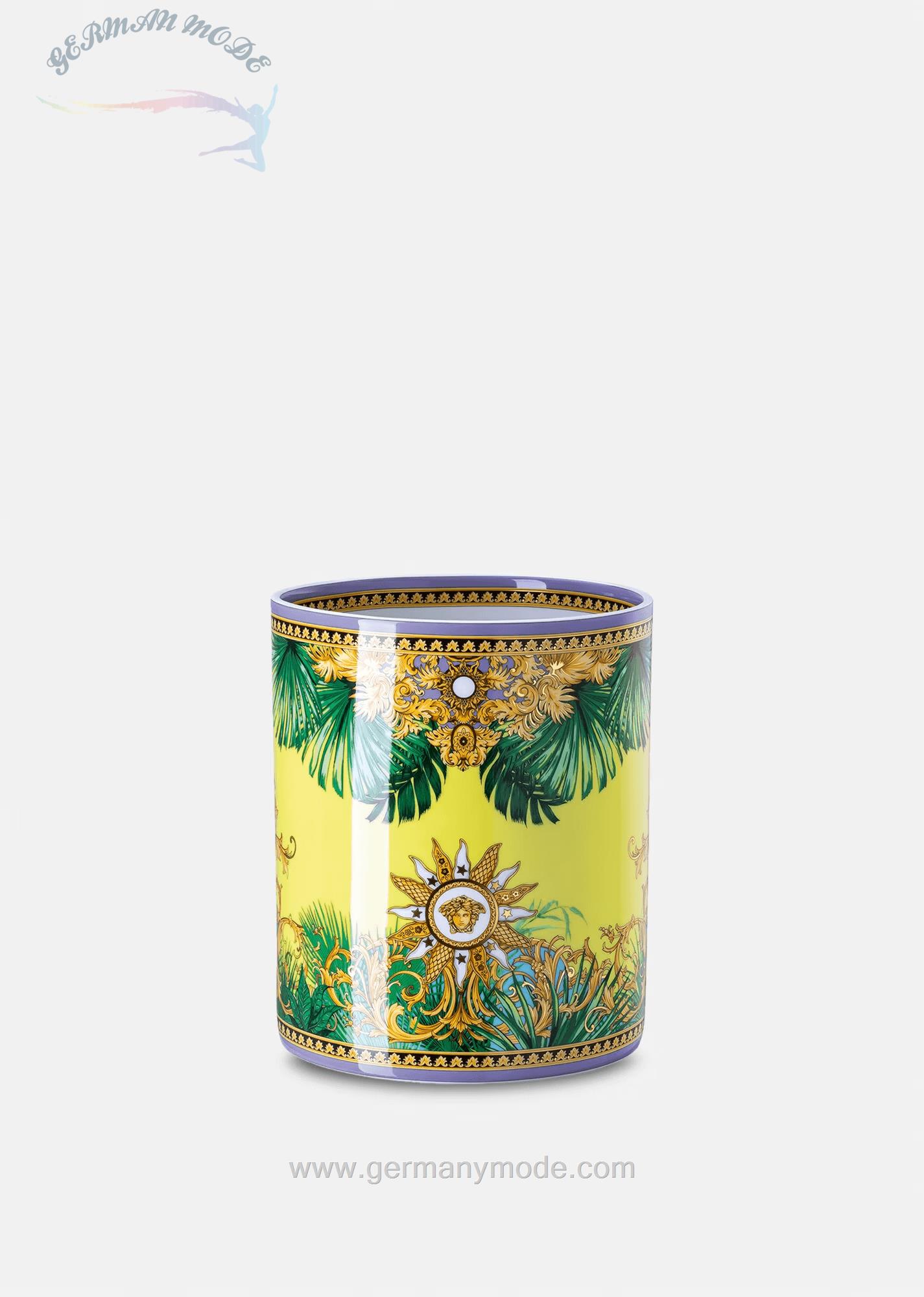 گلدان ورساچه ایتالیا VERSACE JUNGLE ANIMALIER VASE 18 CM