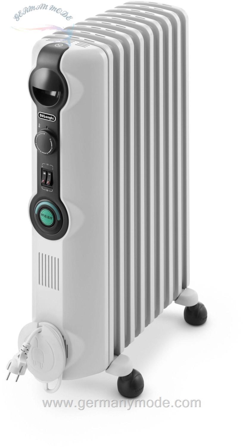 بخاری برقی شوفاژی دلونگی ایتالیا DeLonghi TRRS0920، 2000 وات، 3 سطح قدرت، سفید 9 عنصر تک
