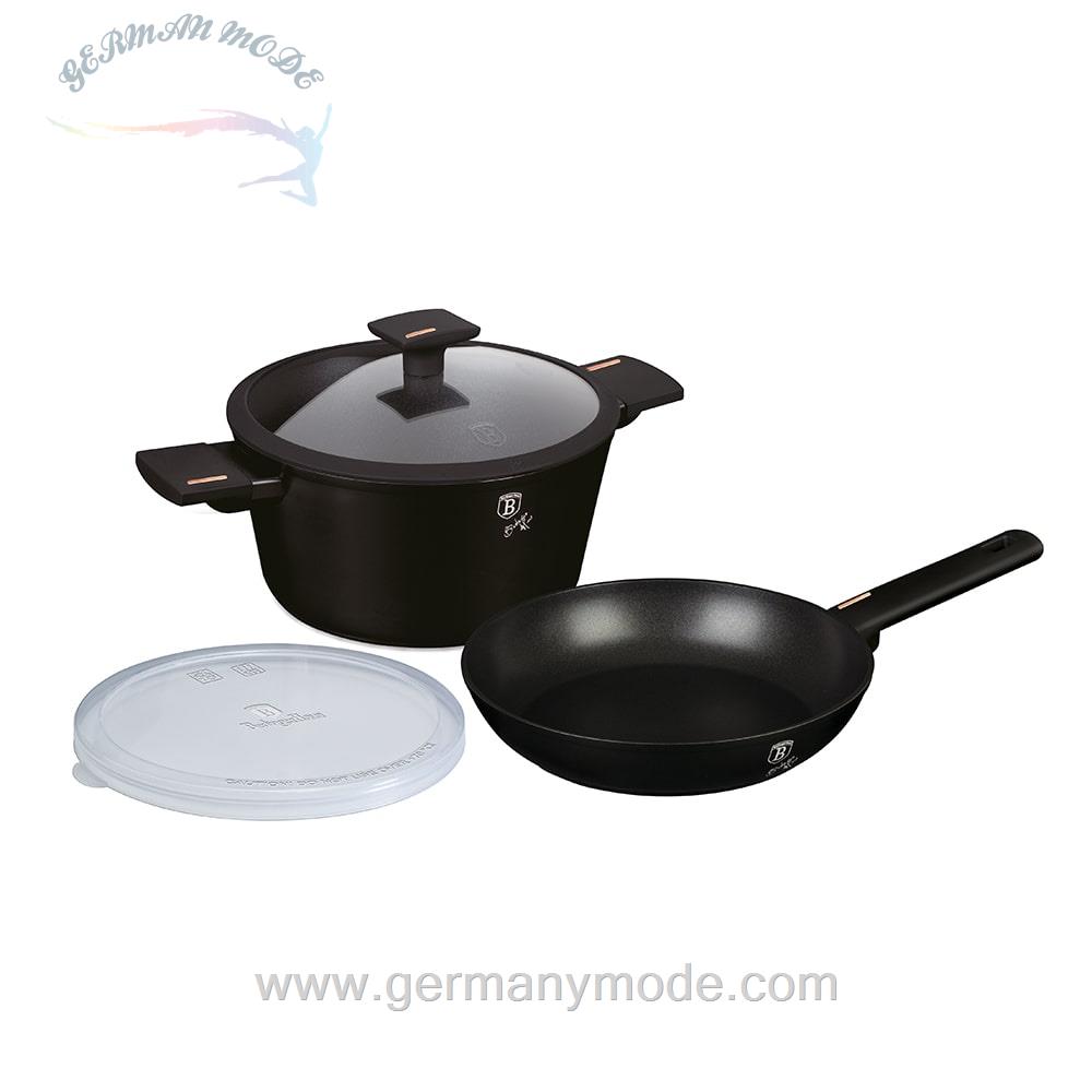 سرویس قابلمه ماهیتابه 4 پارچه برلینگر هاوس مجارستان BerlingerHaus 4-PIECE COOKWARE SET BH7098 MONACO COLLECTION