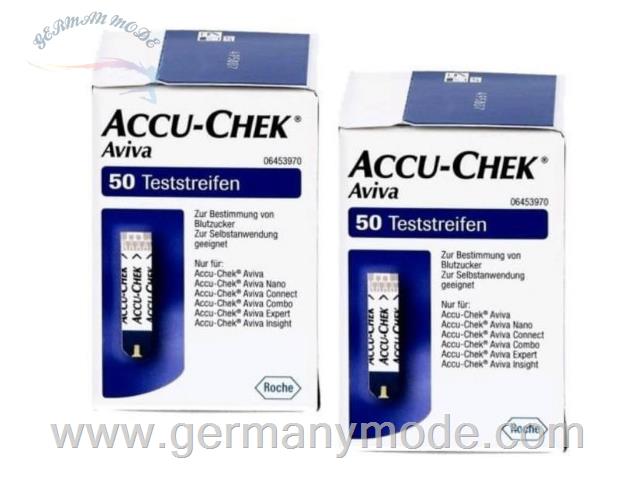 نوار تست قند خون دو بسته 50 عددی اکیو چک آلمان Accu-Chek Aviva Blutzuckerteststreifen ( 2x 50 Stk.)