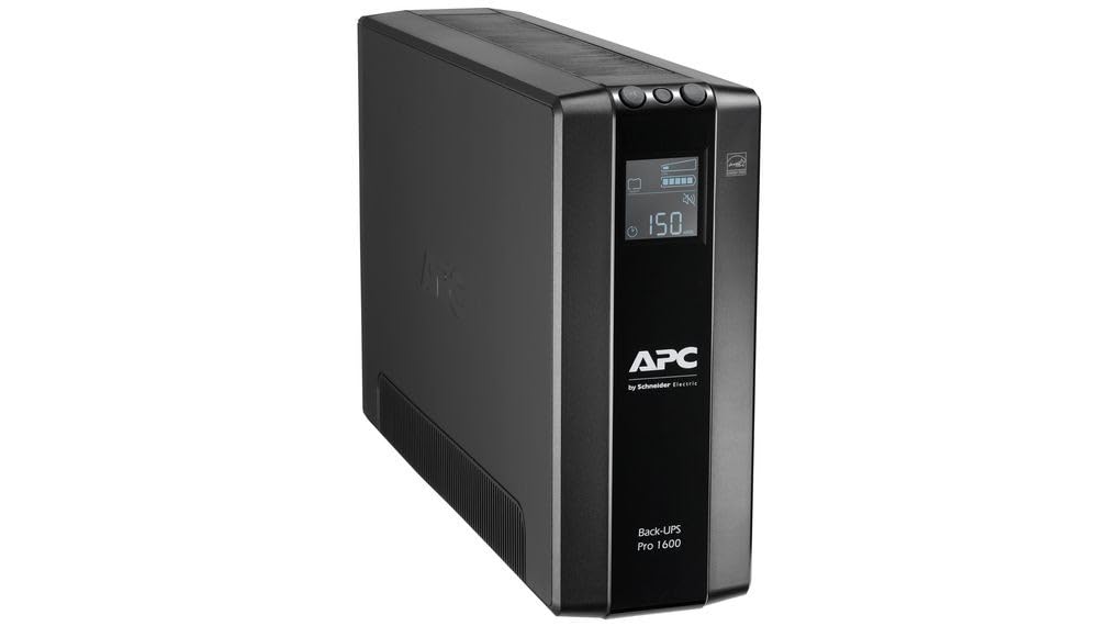 یو پی اس APC ساخت اشنایدر الکتریک مدل Back UPS PRO - BR1600MI - توان 1600 ولت آمپر - مدل MI (8 پریز IEC، پریزهای IEC برای دستگاه های سرد، رابط LCD، محافظت از خط داده 1 گیگابایتی) توان 1600 ولت آمپر - مدل MI IEC - پریزهای IEC برای دستگاه های سرد