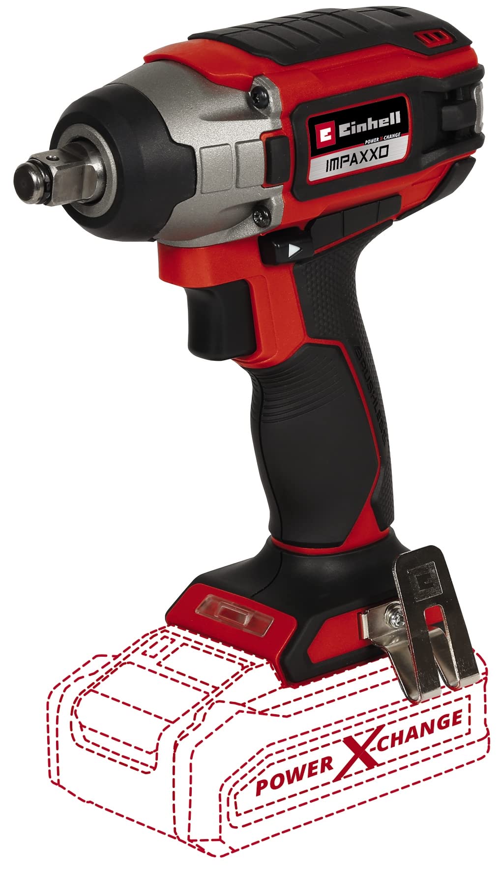 خرید از آمازون - آچار ضربه ای بی سیم Einhell IMPAXXO 18/230 Power X-Change (Li-Ion، 18 ولت، 230 نیوتن متر، موتور بدون برس، تحویل بدون باتری و شارژر)