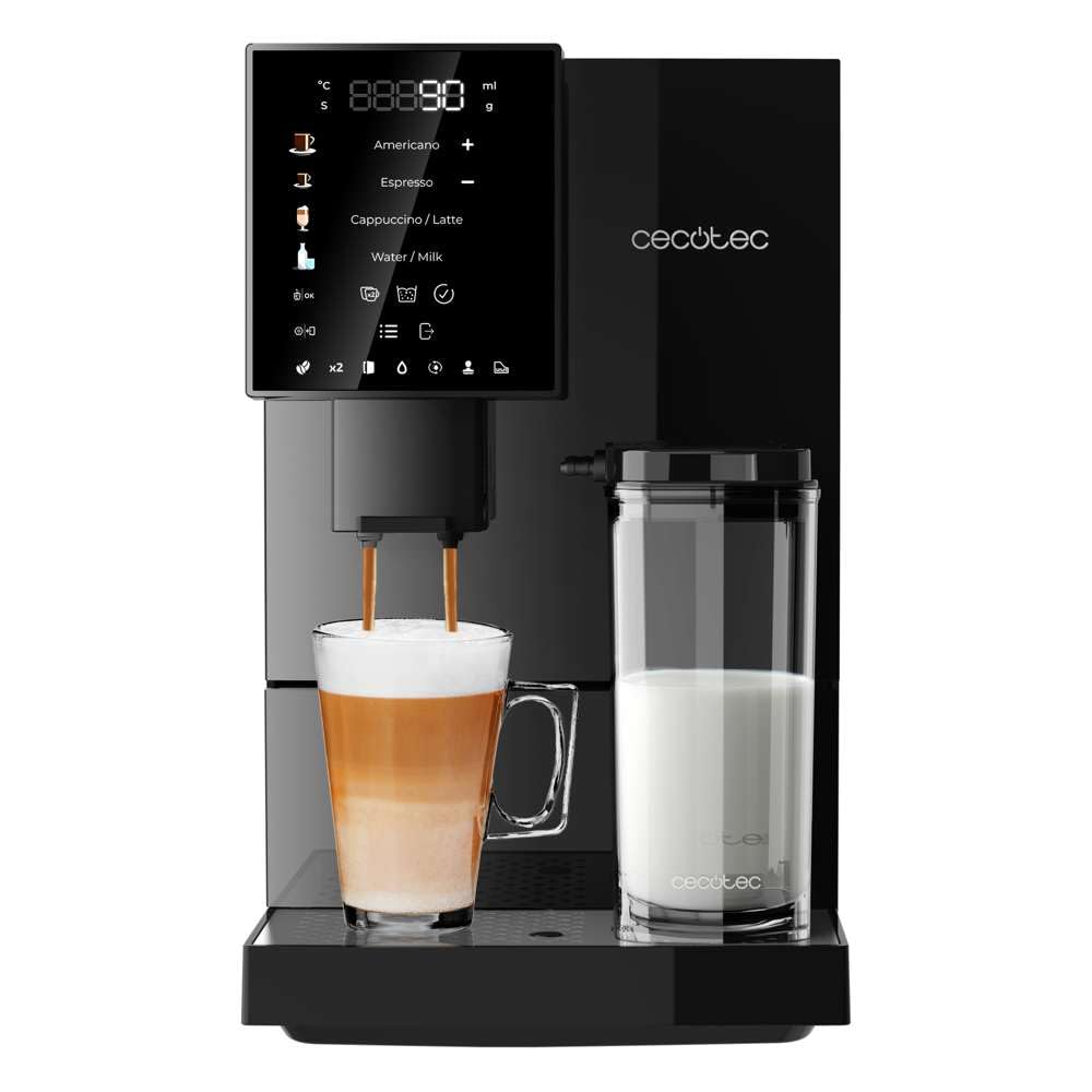 اسپرسو ساز سکوتک اسپانیا فوق اتوماتیک Cecotec مدل Cremmaet Compactccino، ترموبلاک، فشار پمپ ۱۹ بار،آسیاب یکپارچه