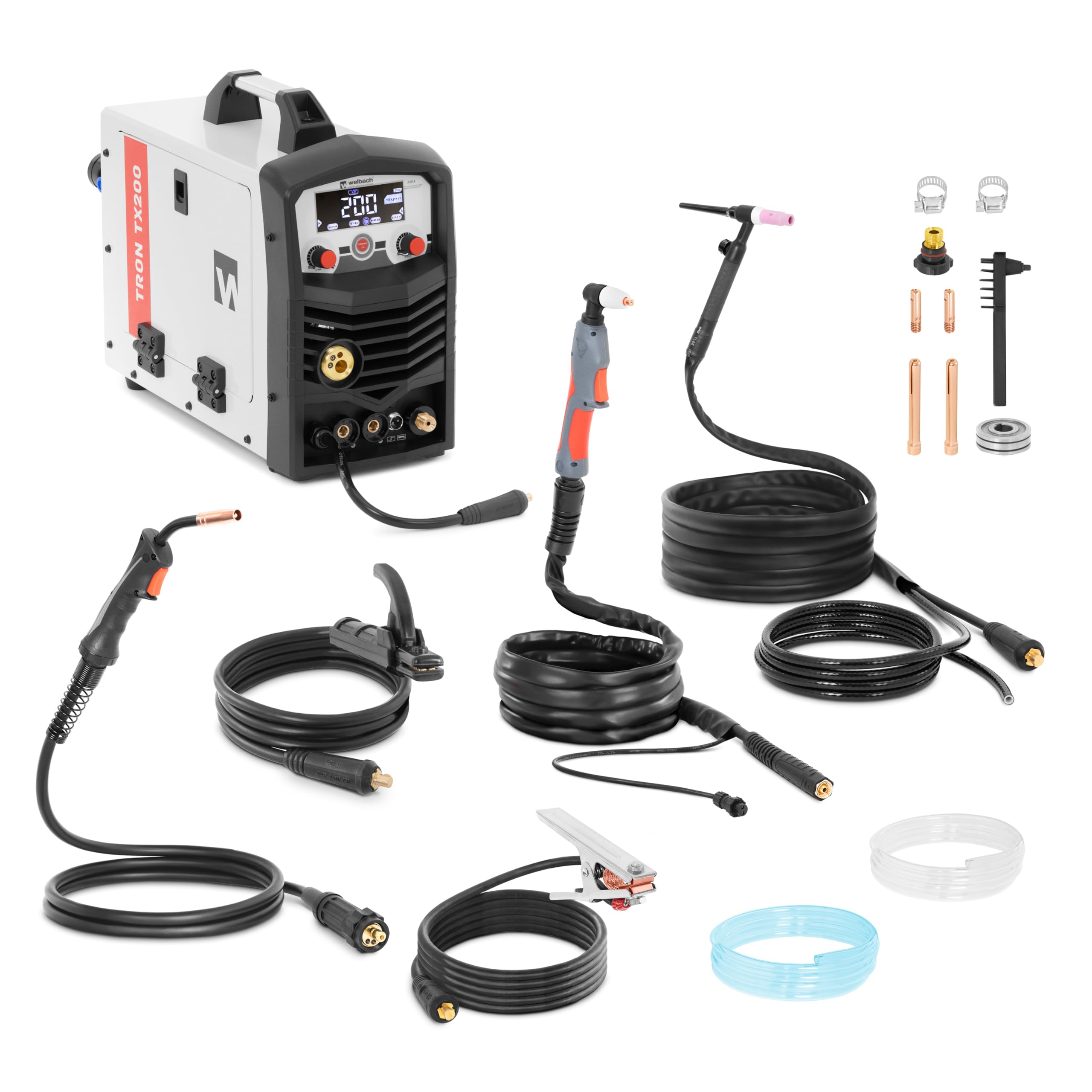 خرید از آمازون - welbach TRON TX200 دستگاه جوش ترکیبی MIG/MAG 200 A MMA CUT 50 A TIG دستگاه جوش چندگانه Liftarc دستگاه جوش چندتایی دستگاه جوش ترکیبی 4 در 1 دستگاه جوش ترکیبی MIG MAG TIG