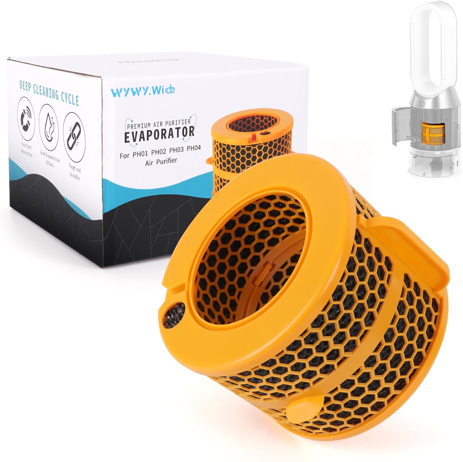 فیلتر دستگاه تصفیه هوا دایسون مدل Pure Humidify Cool (PH01، PH02، PH03، HP04، PH3A) - فیلتر کربنی و بخاری جایگزین (970718-01)