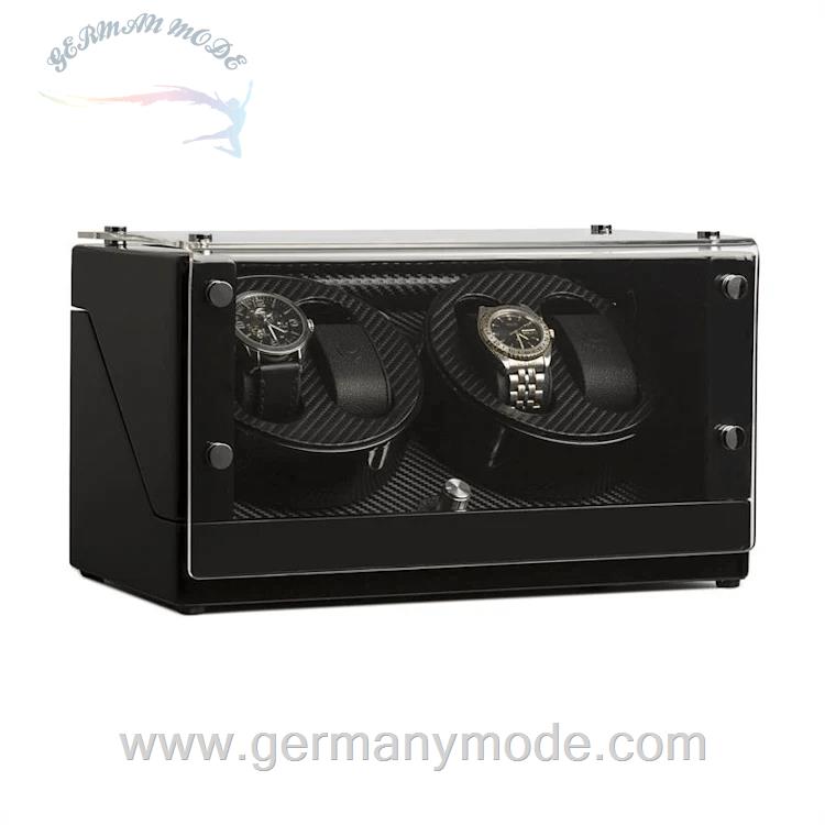 جعبه ساعت مچی و نگهدارنده شارژ اتوماتیک کلارشتاین آلمان Klarstein CA2PM Uhrenbeweger 4 Uhren Schwarz