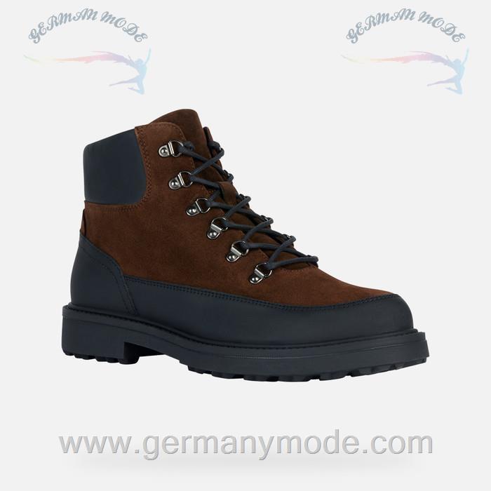 نیم بوت مردانه جی اوکس ایتالیا GEOX SCHNÜRSTIEFELETTEN Lagorai + Grip Herr Cognac