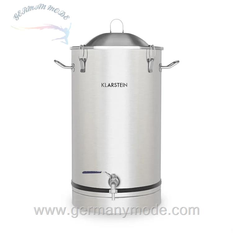دستگاه تقطیر گلاب گیر عرق گیر 30 لیتری کلارشتاین آلمان Klarstein Maischfest Fermenter 30 Fermentierkessel Maischekessel Silber