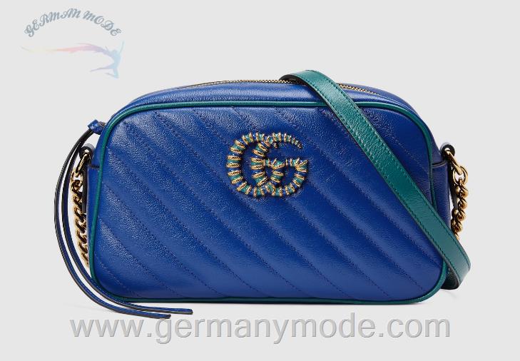 کیف دوشی زنانه گوچی ایتالیا GUCCI Kleine GG Marmont Schultertasche 447632 1X5EG 8382