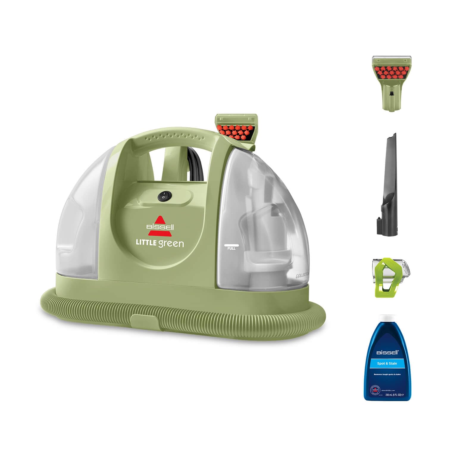 فرش شوی مبل شوی بیسل آمریکا BISSELL Little Green، دستگاه تمیزکننده اثاثه یا لوازم داخلی، فرش پاک کن برای لکه ها و کثیفی های روزمره، جاروبرقی شستشو، جاروبرقی مرطوب برای فرش، اثاثه یا لوازم داخلی، ماشین و غیره، موتور قدرتمند 340 واتی، 4098N