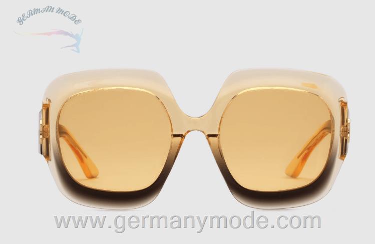 عینک آفتابی زنانه گوچی ایتالیا GUCCI Sonnenbrille mit rechteckigem Rahmen ‎663783 J0740 1073