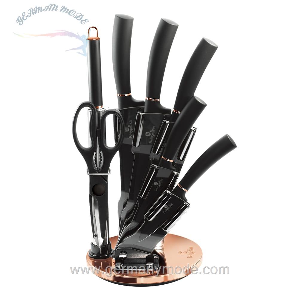 ست چاقو آشپزخانه 8 پارچه برلینگر هاوس مجارستان BERLINGER HAUS 8-PIECE KNIFE SET BH/2421 BLACK ROSE COLLECTION