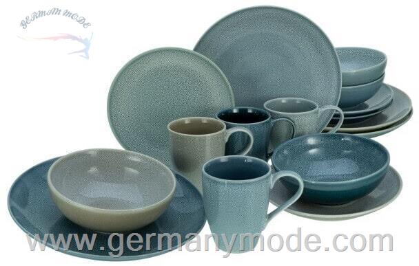 سرویس غذاخوری سفالی 16 پارچه 4 نفره کراتیبل CreaTable Kombiservice Nature Collection (16-tlg.) Reactiva Aqua