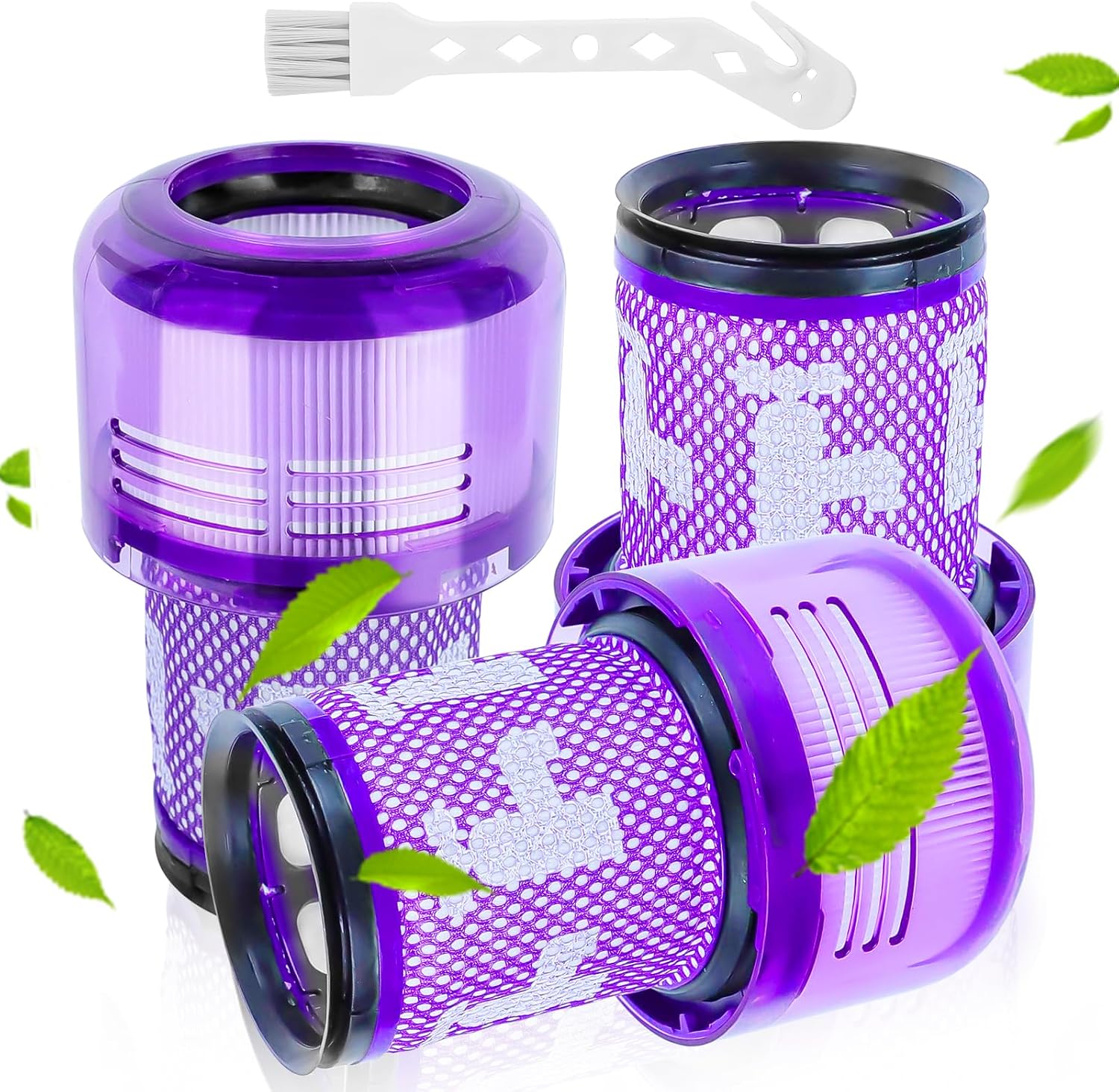 فیلتر جارو شارژی دایسون 3 فیلتر برای Dyson V12 Detect Slim، لوازم جانبی فیلتر تعویض فیلتر برای جاروبرقی Dyson Slim، فیلتر جایگزین قابل شستشو برای Dyson V12،