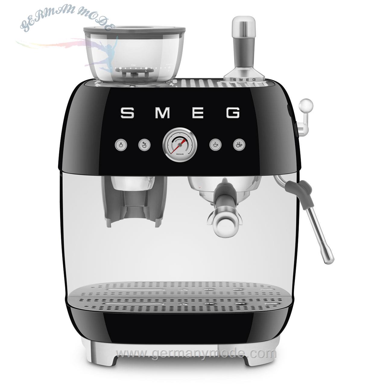 قهوه ساز اسپرسو ساز آسیاب دار اسمگ ایتالیا Smeg Espresso manuele koffiemachineu EGF03BLEU