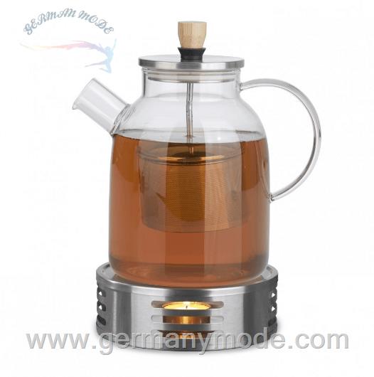 قوری چای دمنوش ساز بیم آلمان Beem TEEKANNE 1 L und STÖVCHEN Set