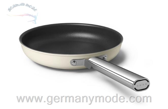 ماهیتابه 28 سانت اسمگ ایتالیا Smeg CKFF2801 Bratpfanne 28 cm im 50er Jahre Design CKFF2801CRM