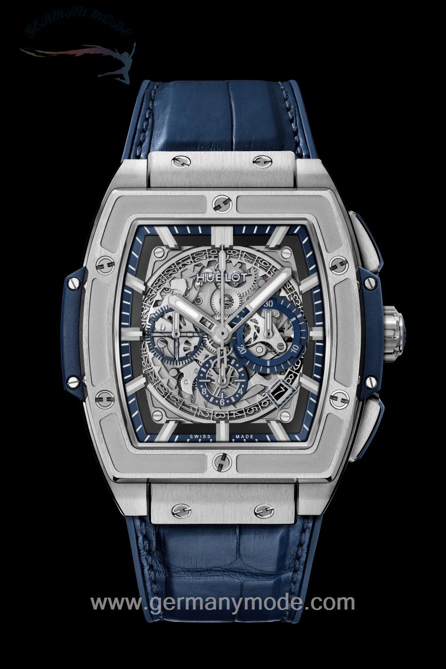 ساعت مچی مردانه هابلوت سوئیس HUBLOT SPIRITOFBIGBANG-TITANIUM BLUE-45MM
