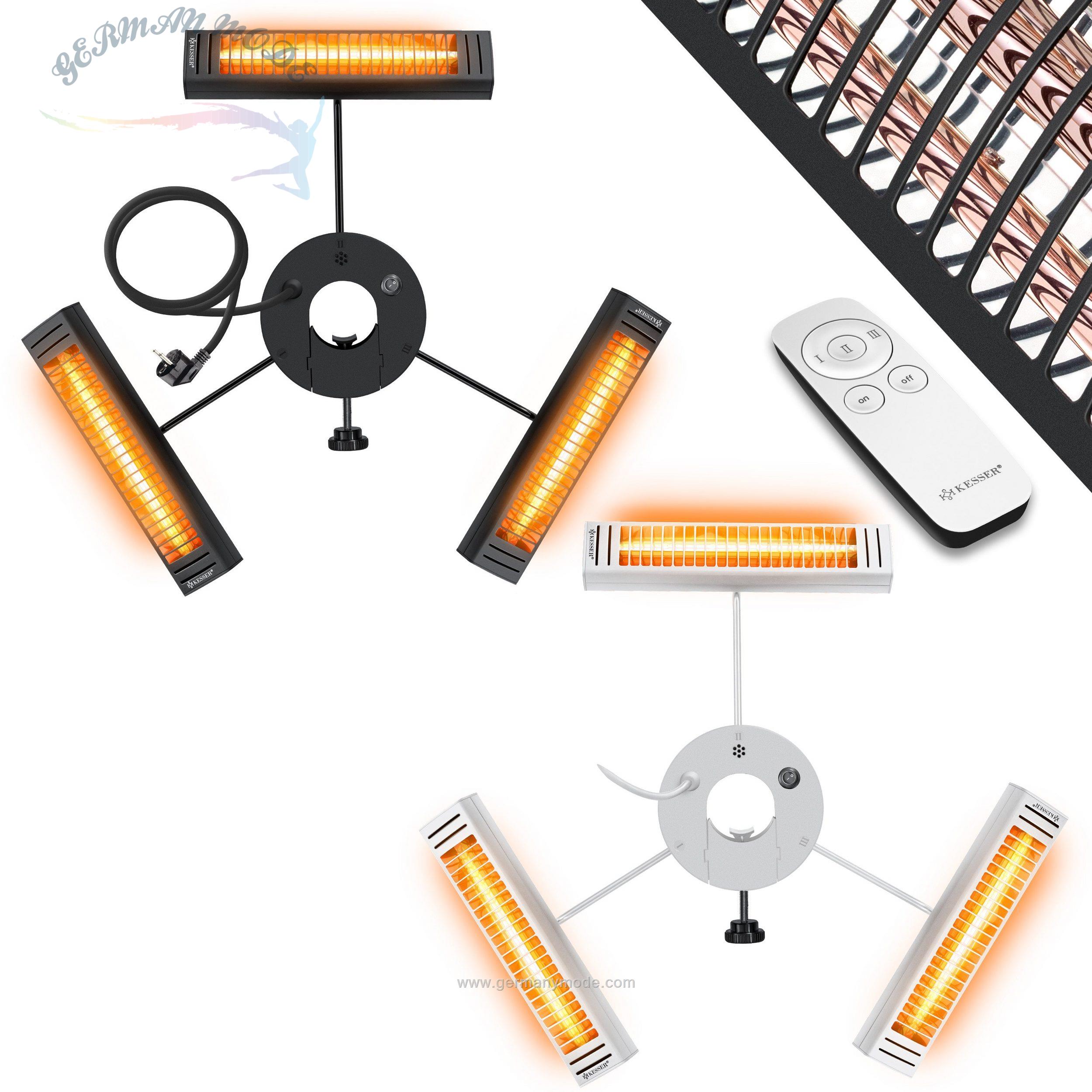 بخاری برقی مادون قرمز کسر KESSER Heizstrahler- 3000 W- Sonnenschirm Infrarot 3000W für Terrasse