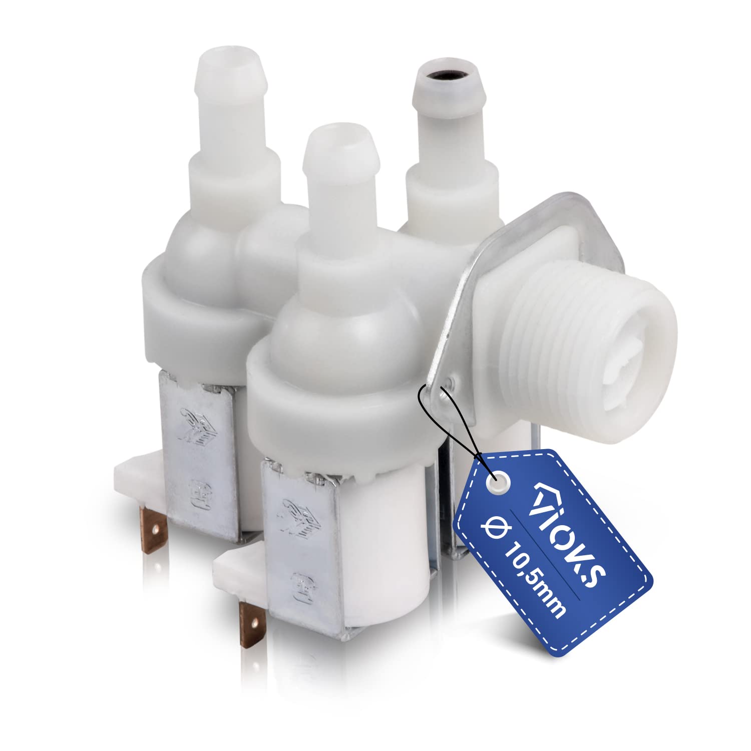 خرید از آمازون - شیر برقی VIOKS 230v 3/4 اینچ جایگزینی برای شیر آب Miele 1678013 / شیر آب 3 برابر 90 درجه Ø10.5mm مناسب برای ماشین لباسشویی Miele W961 Novotronic W985 W822 W842 W830 W9016 و موارد دیگر Li08