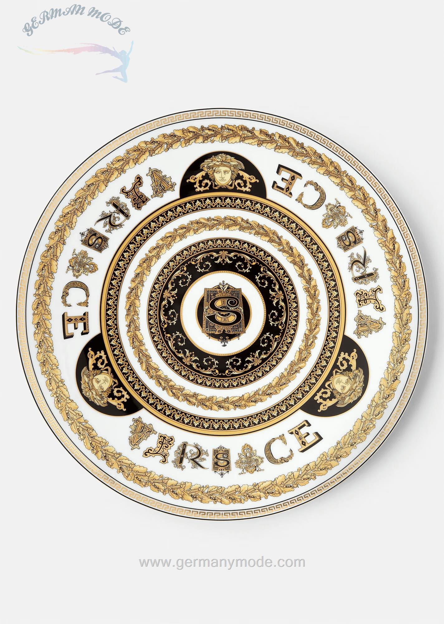 بشقاب کلکسیون حروف الفبا ورساچه ایتالیا VERSACE VIRTUS ALPHABET PLATZTELLER S 33 CM