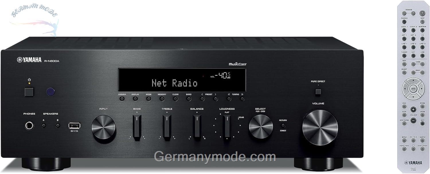 گیرنده شبکه یاماها R-N600A - مشکی - ساختار ToP Art پیشرفته و حالت Pure Direct - MusicCast - Sabre ES9010K2M 384 کیلوهرتز، DAC 32 بیتی