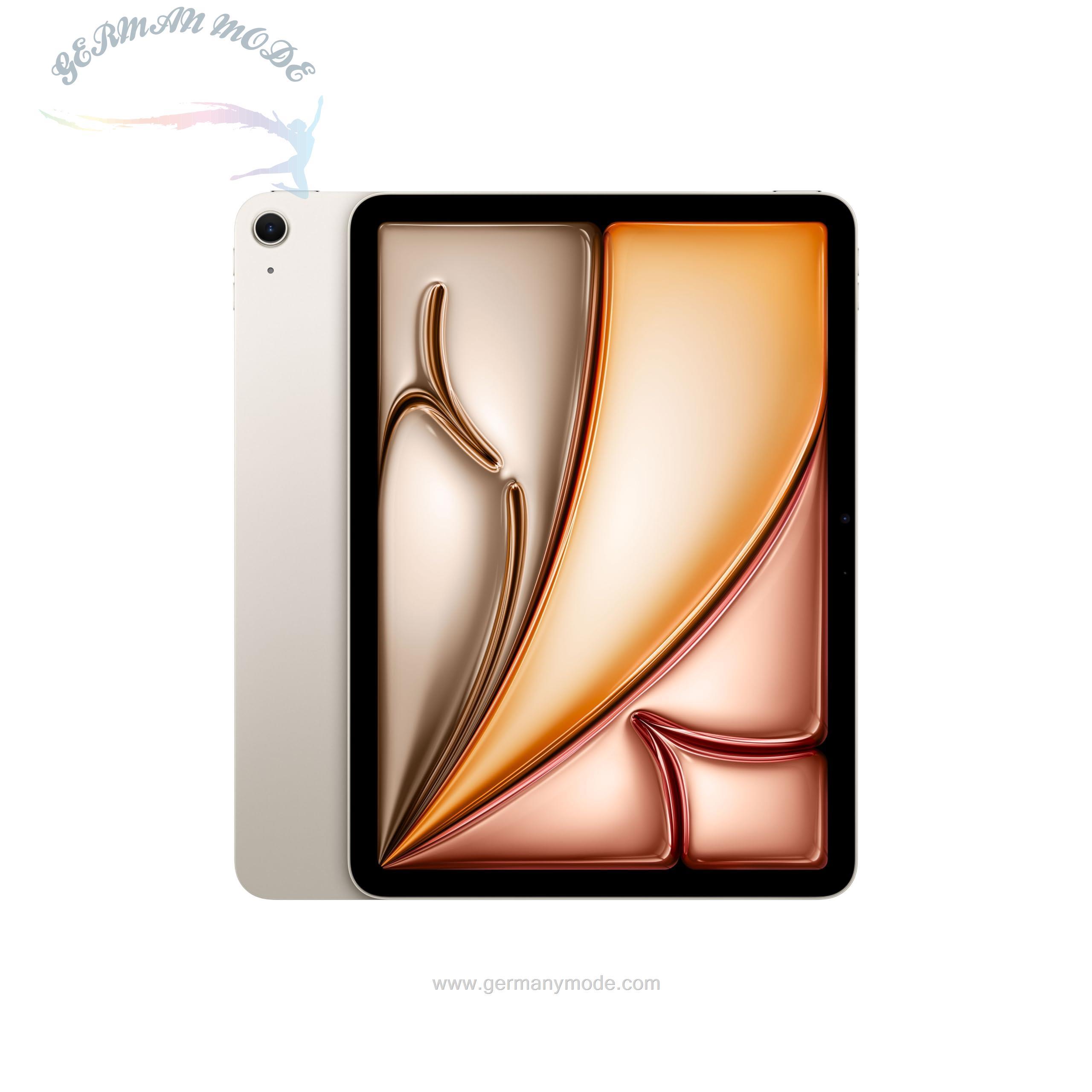 تبلت آیپد اپل اورجینال 11 اینچی iPad Air (M2): صفحه نمایش مایع شبکیه چشم، 128 گیگابایت، دوربین جلوی افقی 12 مگاپیکسلی/دوربین عقب 12 مگاپیکسلی، WLAN 6E، تاچ آیدی، باتری تمام روز - Polarstern Polarstern 128 گیگابایت Wi-Fi