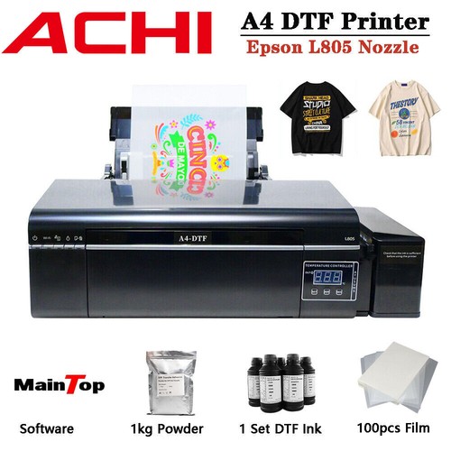خرید از ایبی - چاپگر DTF A4 انتقال مستقیم به فیلم چاپ تی شرت سیاه سفید EPSON L805