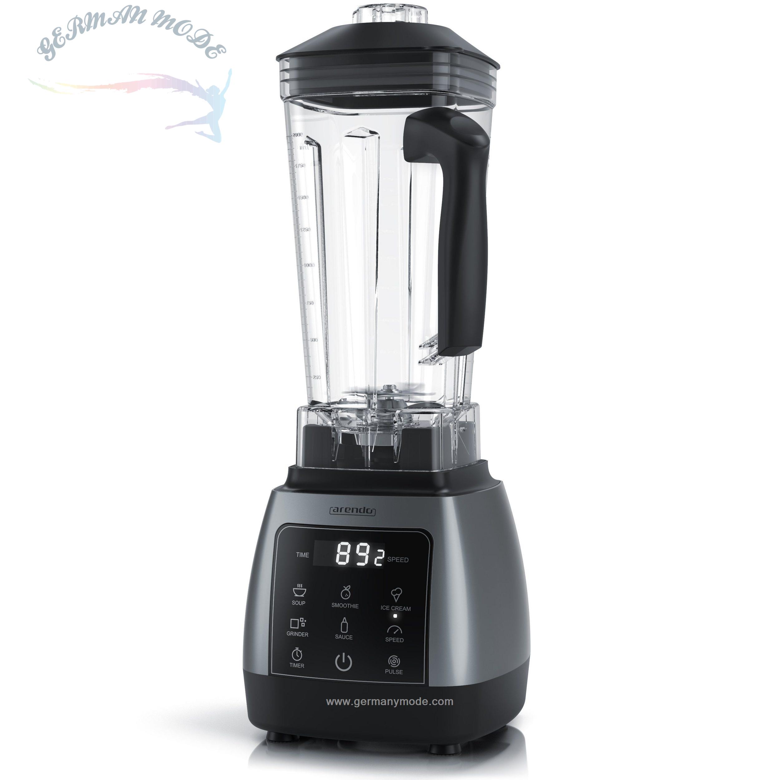 مخلوط کن آرندو آلمان Arendo Standmixer-2000 W-Standmixer 2 l mit Touchpanel max 24-000 U-min