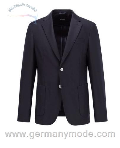 کت تک مردانه هوگو باس آلمان Hugo Boss Slim-Fit aus elastischem Schurwoll-Flanell - C-Hanry-214 50458785 Dunkelblau