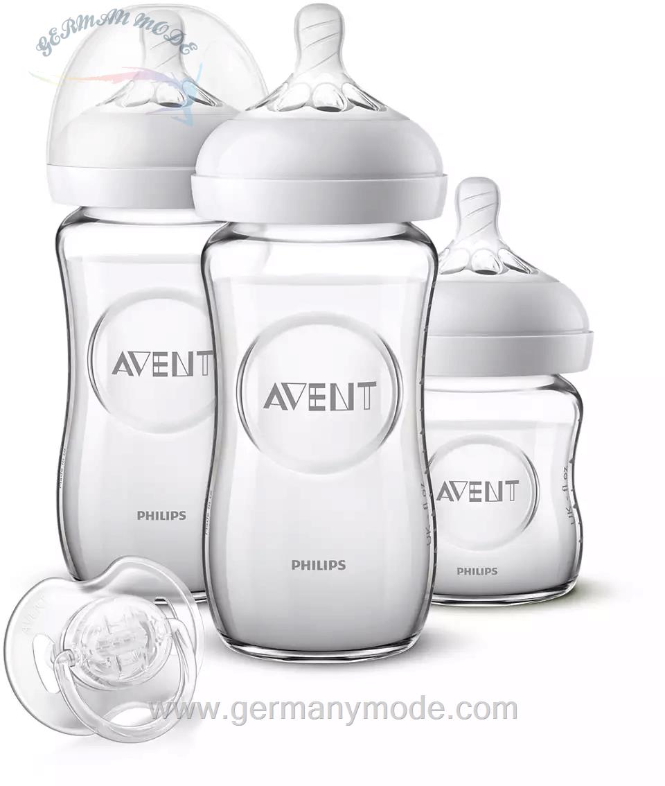 ست شیشه شیر نوزاد فیلیپس هلند Philips Avent Fütter-Set aus Glas für Neugeborene