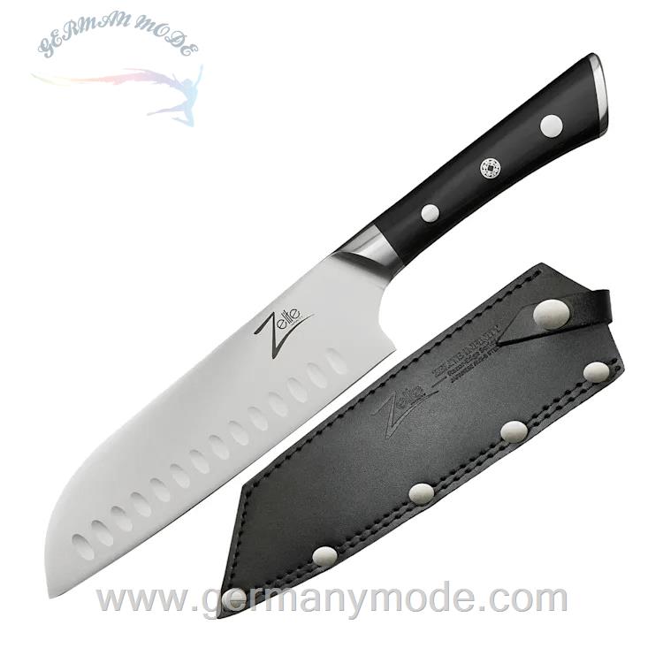 چاقو آشپزخانه 31.8 سانتیمتری کلارشتاین آلمان Klarstein Razor-Edge Serie 7 Santokumesser Messer Schwarz