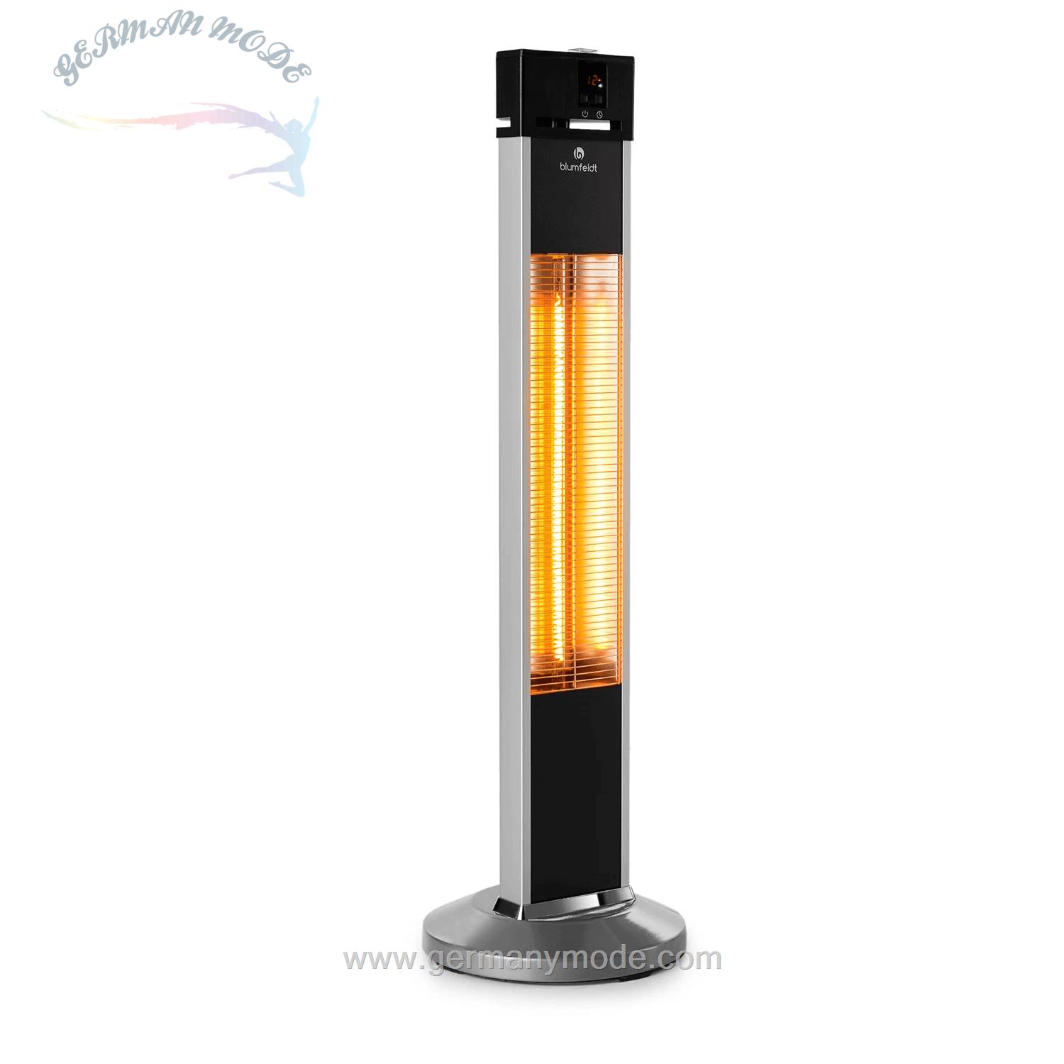 بخاری برقی مادون قرمز ایستاده فضای باز کلارشتاین آلمان Klarstein Heat Guru Infrarot-Heizstrahler Infrarot-Heizstrahler Silber