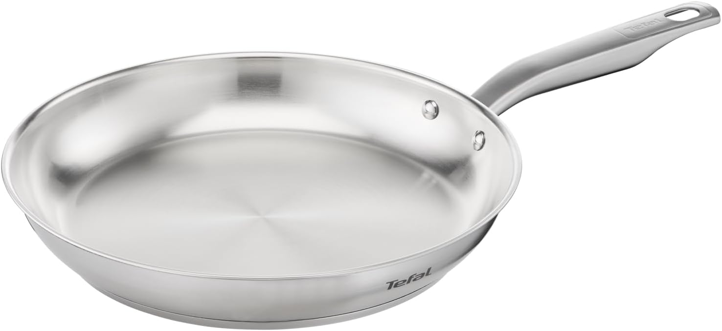 ماهیتابه 28 سانت تفال فرانسه استیل ضد زنگ Tefal Bratpfanne, Edelstahl, 28 cm