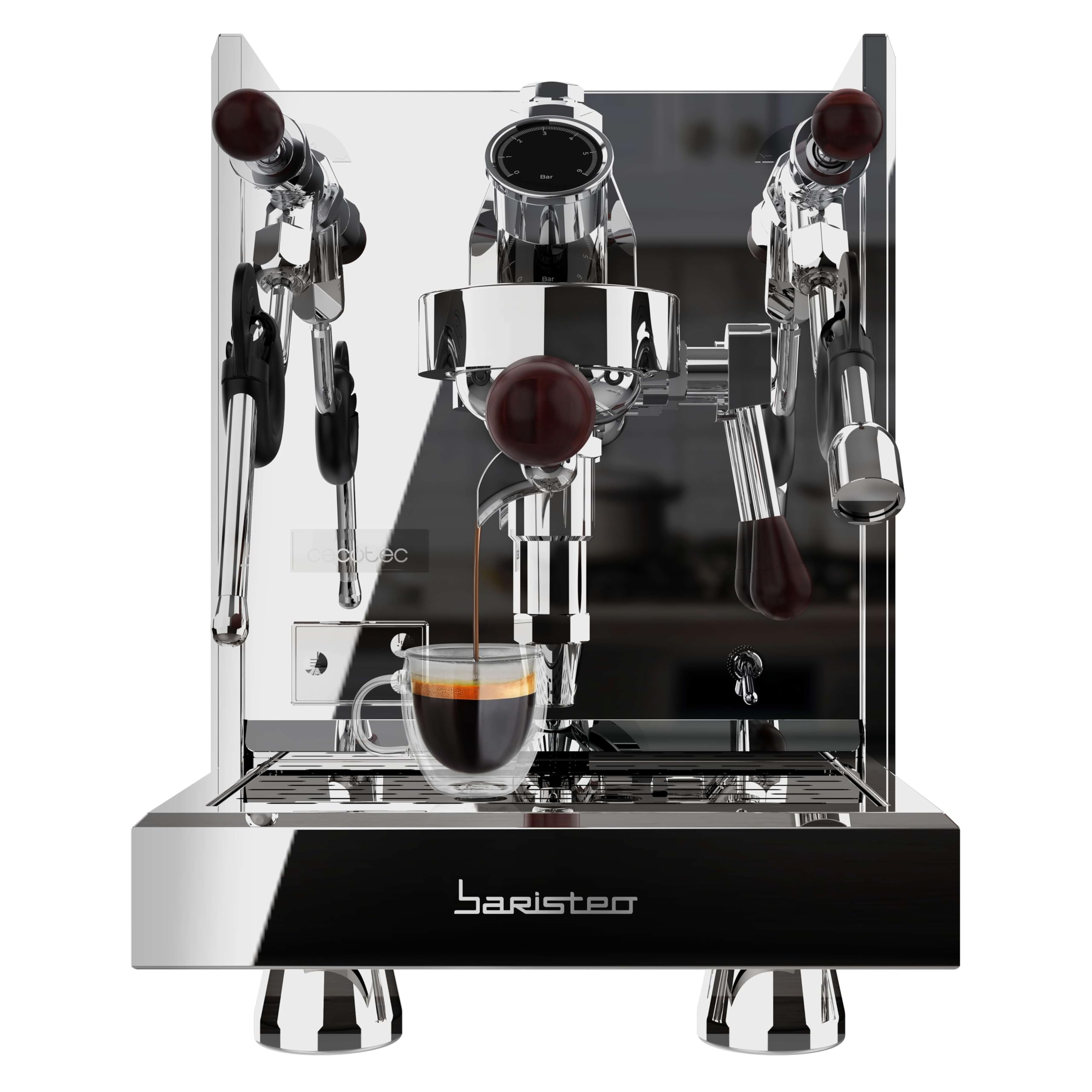 اسپرسو ساز تجاری سکوتک اسپانیا Cecotec Barista Baristeo Intima، دستگاه اسپرسو باریستا حرفه ای، سیستم پیش دم، پمپ 15 بار، مخزن آب 1.7 لیتر