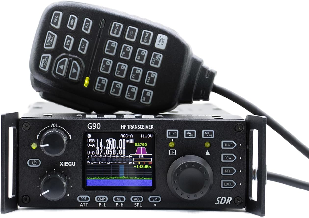 فرستنده گیرنده رادیویی Xiegu G90 HF SDR 20W SSB/CW/AM داخلی تیونر آنتن داخلی رابط اندرسون