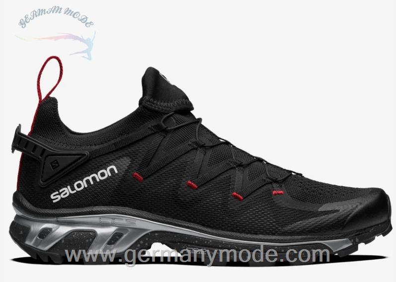 کتانی اسپرت زنانه مردانه سالامون فرانسه SALOMON XT RUSH Sportliche Schuhe Unisex Black Black Cherry Tomato