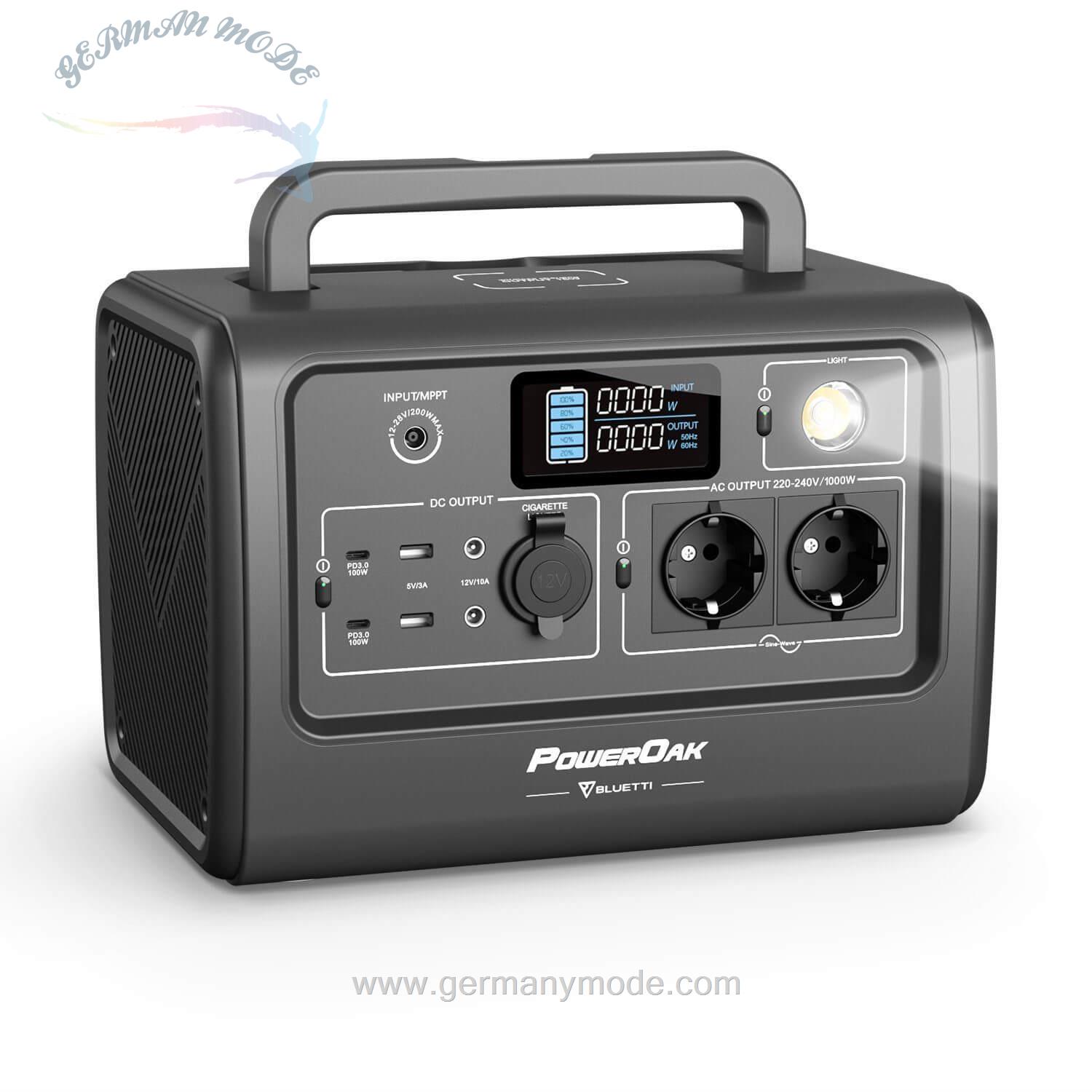 ژنراتور برق خورشیدی قابل حمل بلوتی BLUETTI Stromerzeuger-BLUETTI EB70 Tragbare Solar Generator 716Wh/1000W