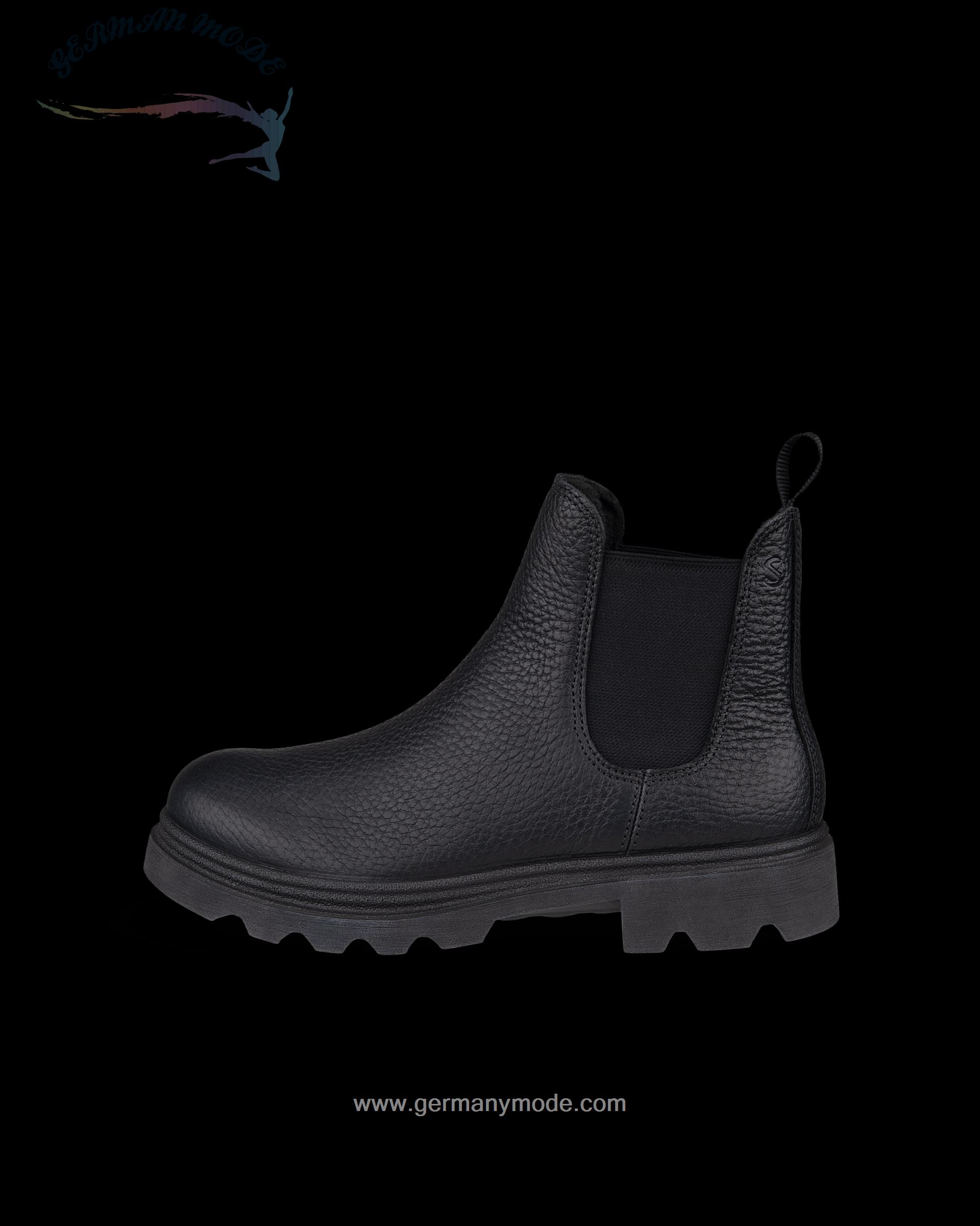 نیم بوت زنانه اکو دانمارک ECCO GRAINER W Damen Chelsea Boot aus Leder Schwarz