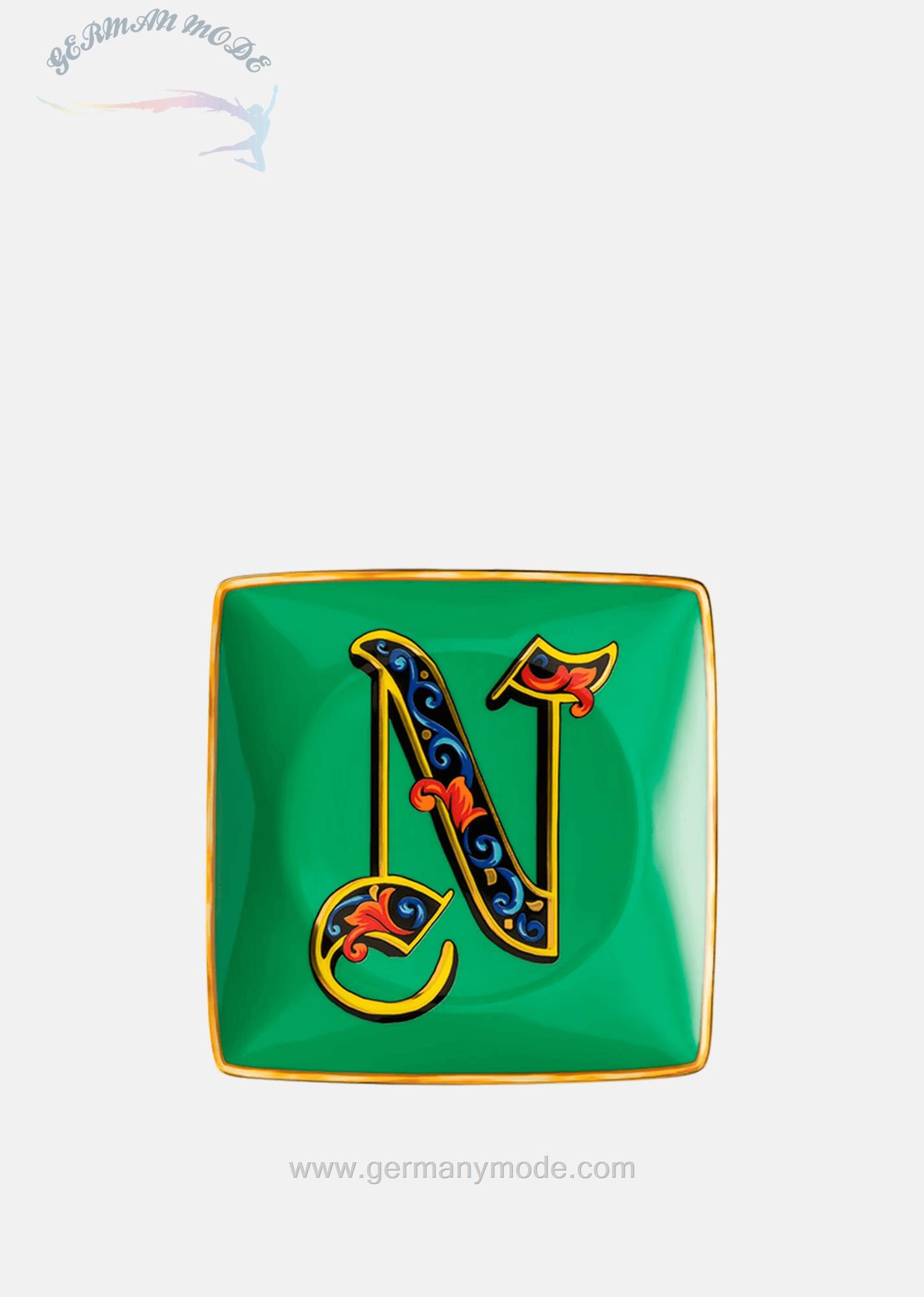 بشقاب دکوری ورساچه ایتالیا VERSACE ALPHABET UNTERTELLER N 12 CM