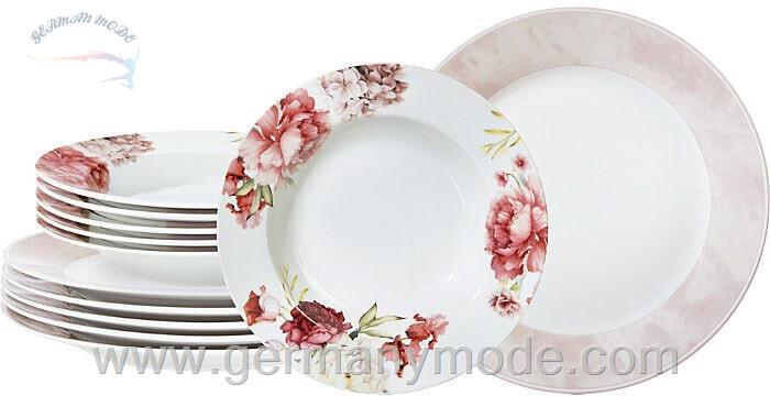 سرویس غذاخوری چینی 12پارچه 6 نفره ونزیا اروین مولر آلمان Erwin Müller Tafelservice -Tafelservice -Venezia- 12-tlg-Blumen