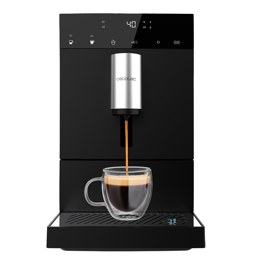 اسپرسو ساز فوق اتوماتیک سکوتک اسپانیا Cecotec Cremmaet Compact، 1350 وات، 19 بار، ظرف قهوه 150 گرمی با آسیاب